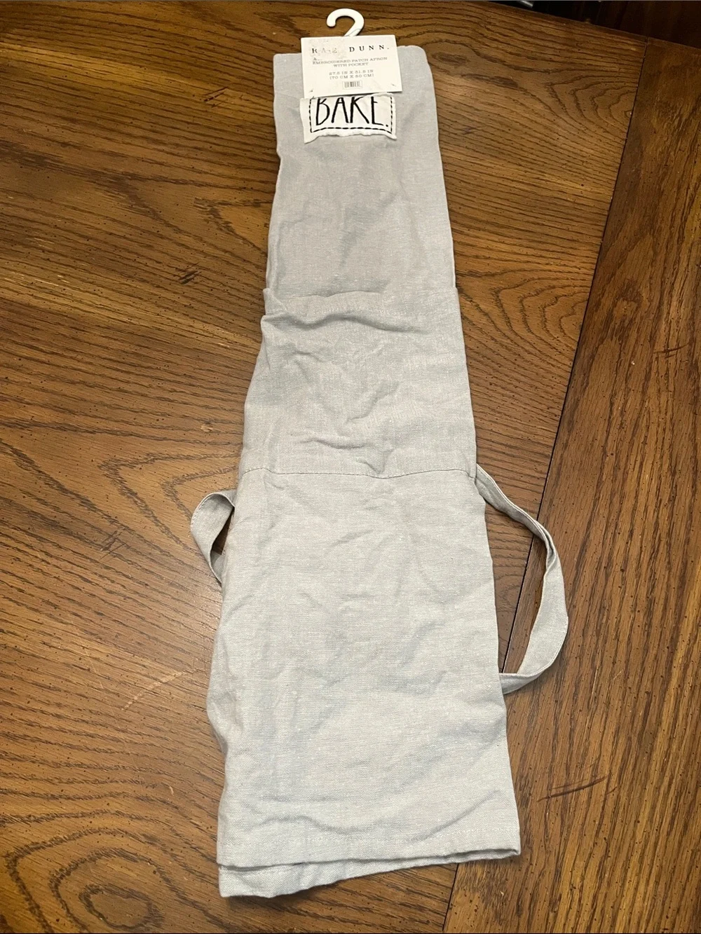 Rae Dunn Light Gray 'BAKE' Apron, new